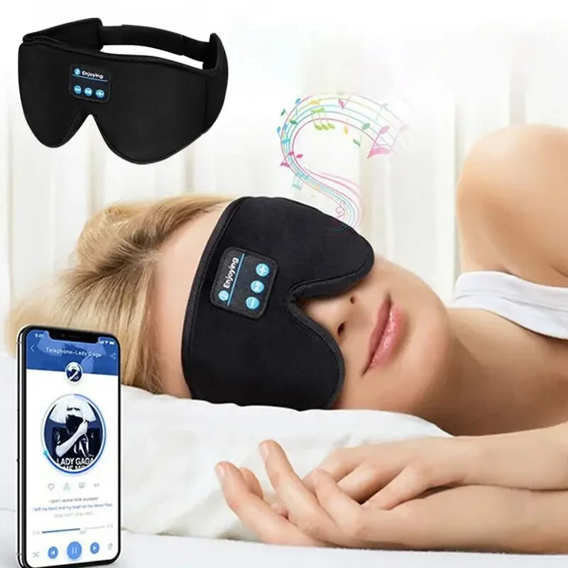 3D Bluetooth Sleep Mask Headphones: Zero Pressure & 100% Blackout.