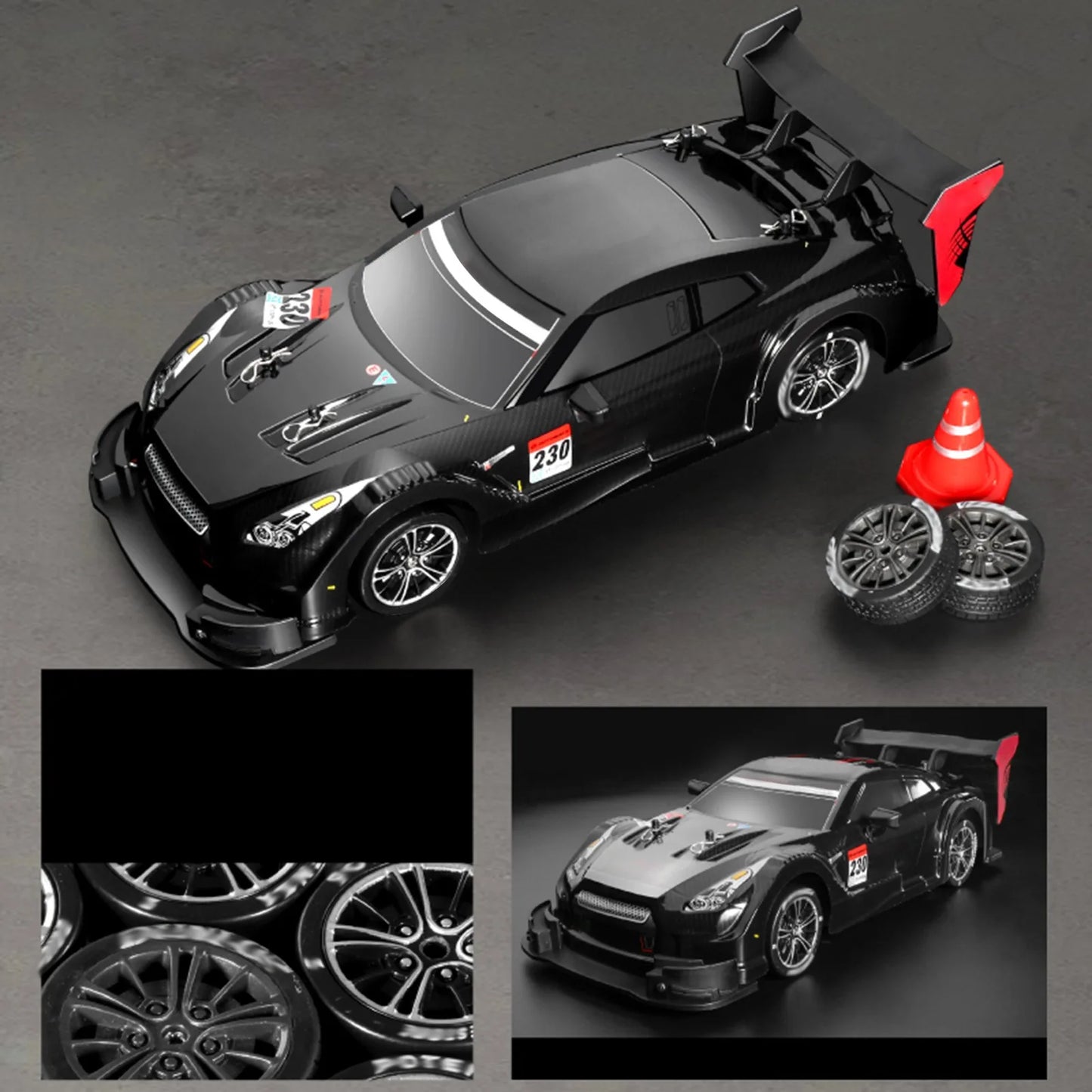 Extreme Drift RC Car: 1/16 Scale, 30km/h High Speed, 2.4GHz 4WD Race Ready (RTR).