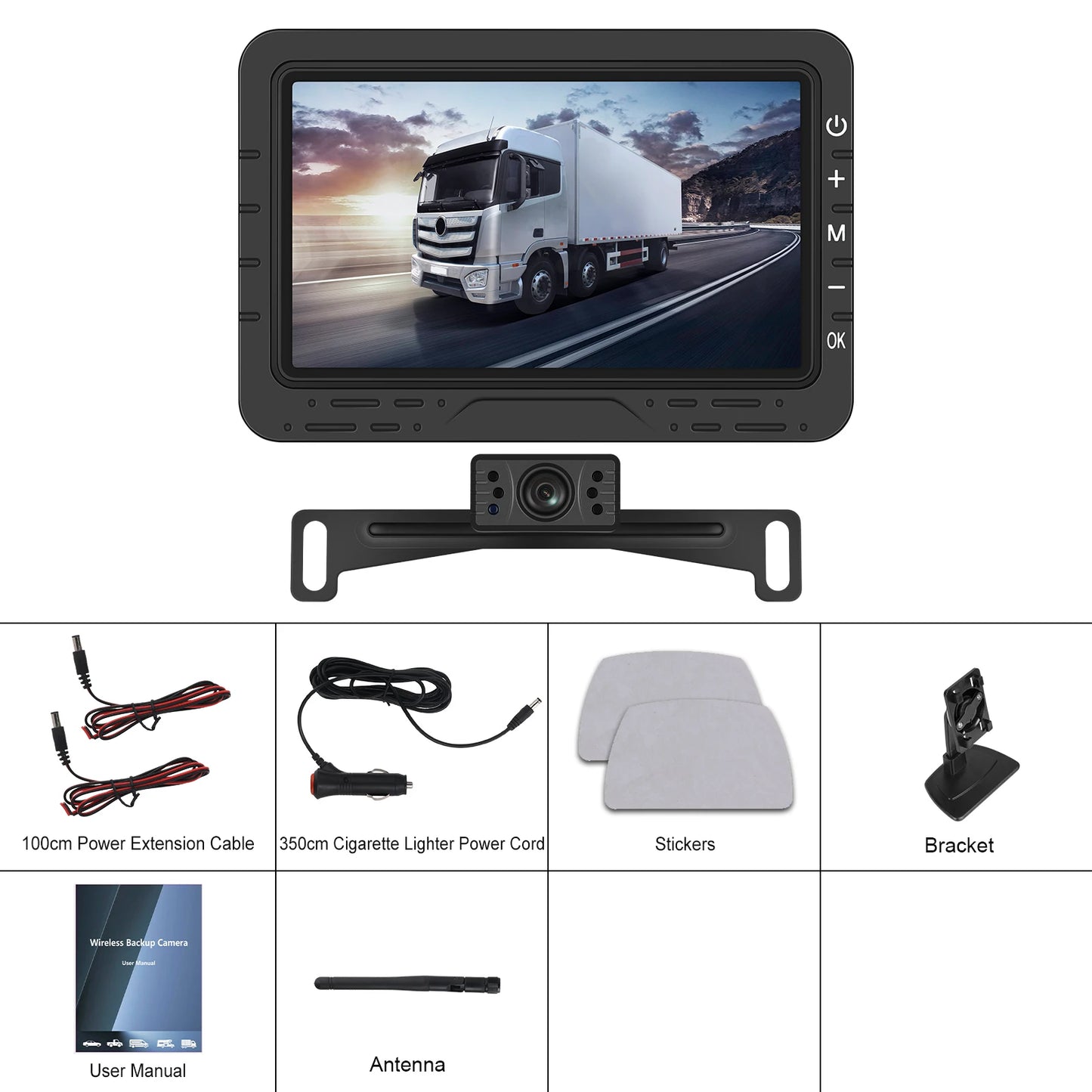 Wireless Backup Camera Kit: Easy-Install 4.3'' Monitor, IP68 Waterproof, HD Night Vision Reversing.