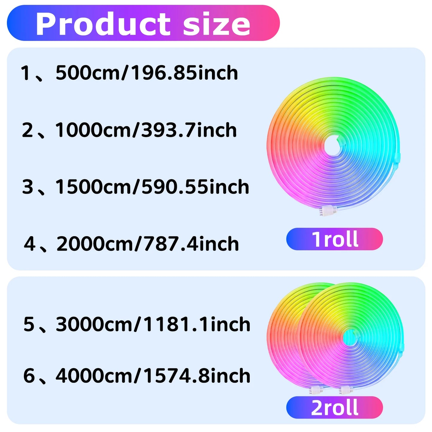 RGB LED Neon Light Strip (Remote & App Control) - Waterproof for Outdoor and Indoor Use