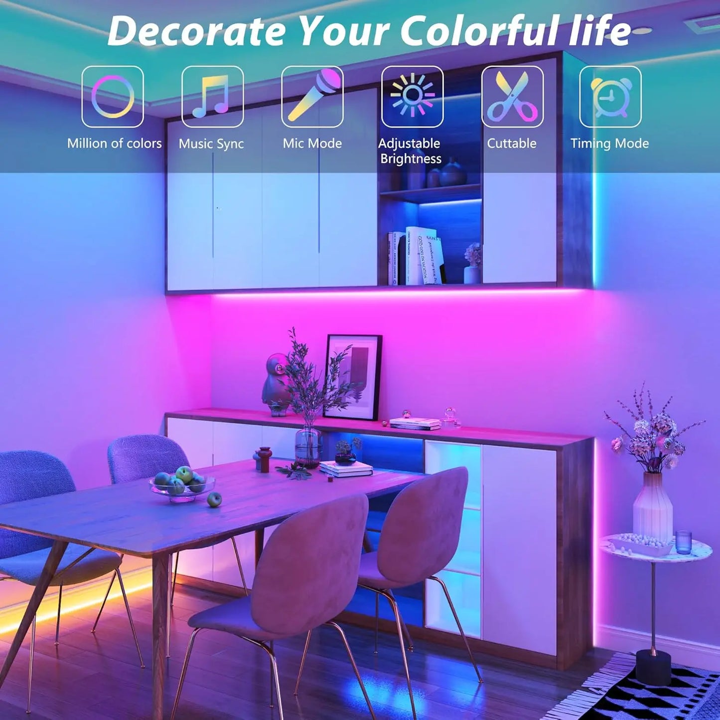 Pro-Grade Smart RGB LED Strip Lights | App & Remote Control Ambiance Lighting