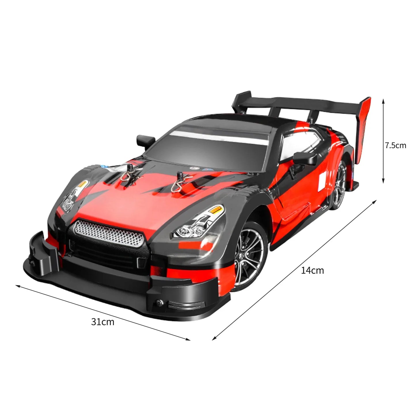 Extreme Drift RC Car: 1/16 Scale, 30km/h High Speed, 2.4GHz 4WD Race Ready (RTR).