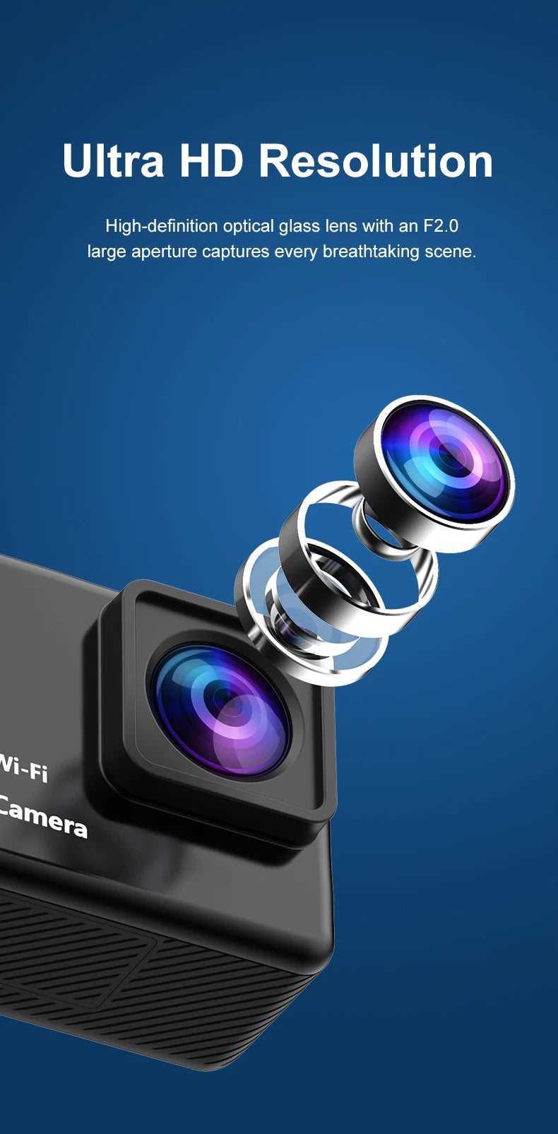 4K Ultra HD Sports Action Camera (Waterproof & WiFi) 30M . Export to Sheets