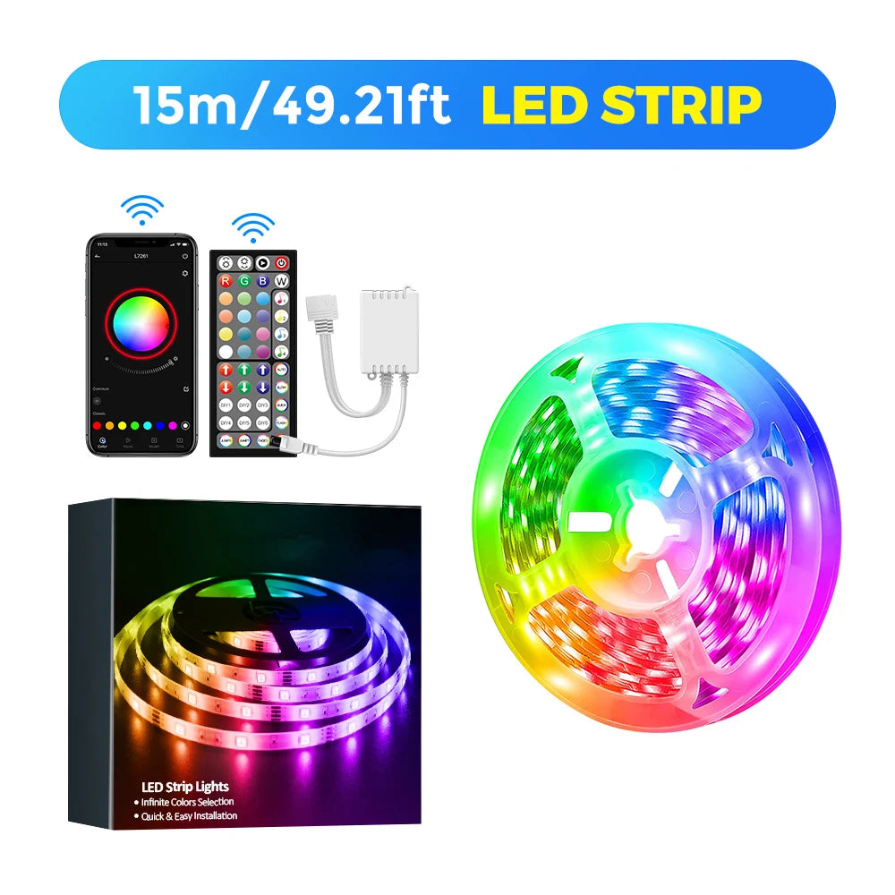 Pro-Grade Smart RGB LED Strip Lights | App & Remote Control Ambiance Lighting
