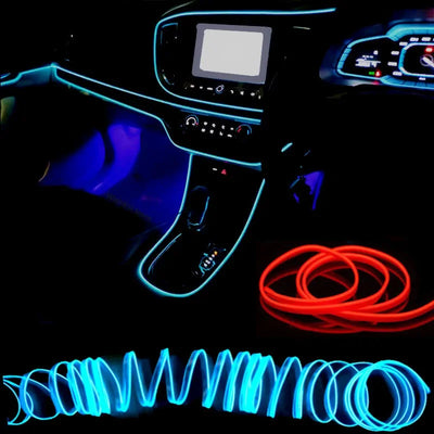 (5 meters/16.4 Ft) USB Ambient Light | Flexible EL Car Interior LED Strip