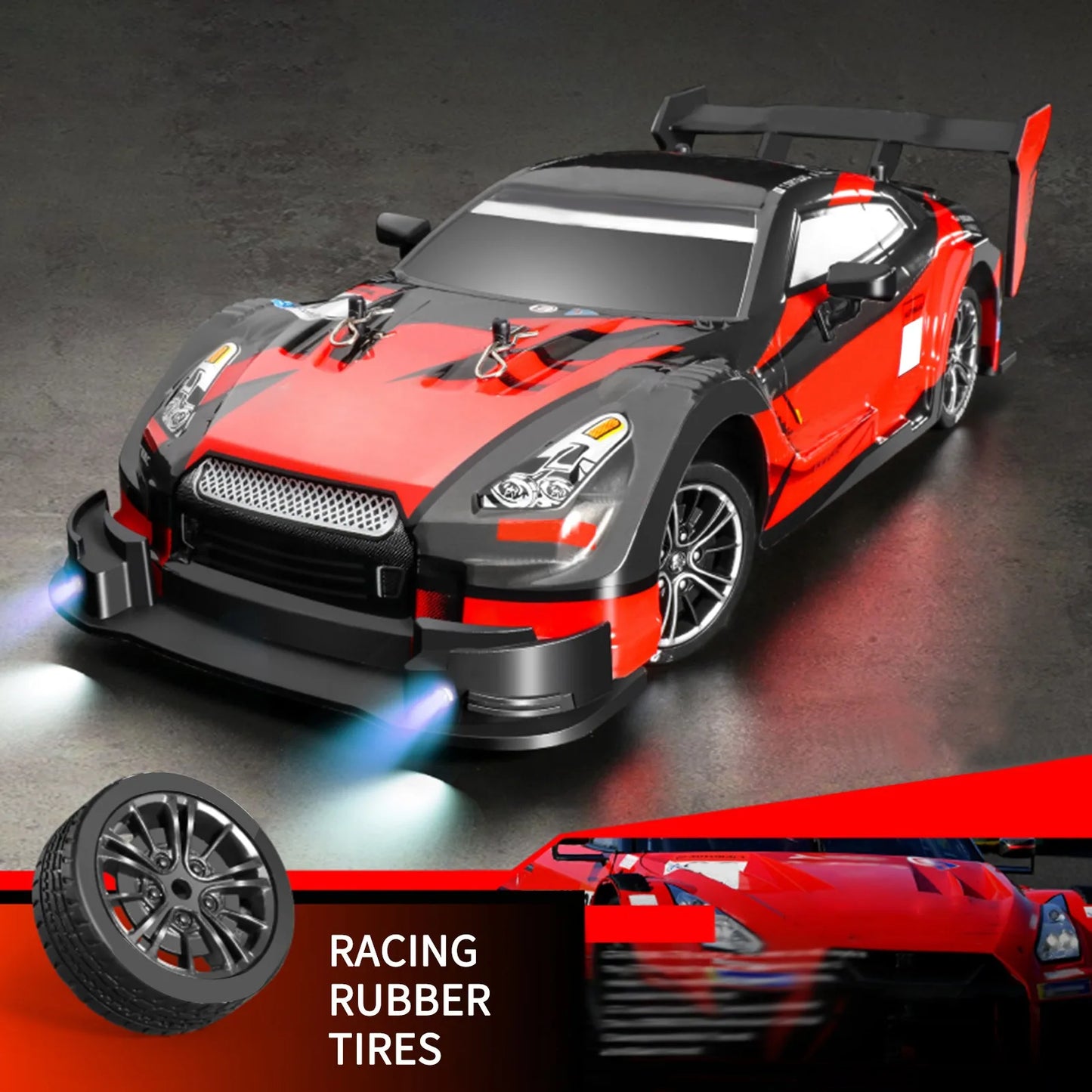 Extreme Drift RC Car: 1/16 Scale, 30km/h High Speed, 2.4GHz 4WD Race Ready (RTR).