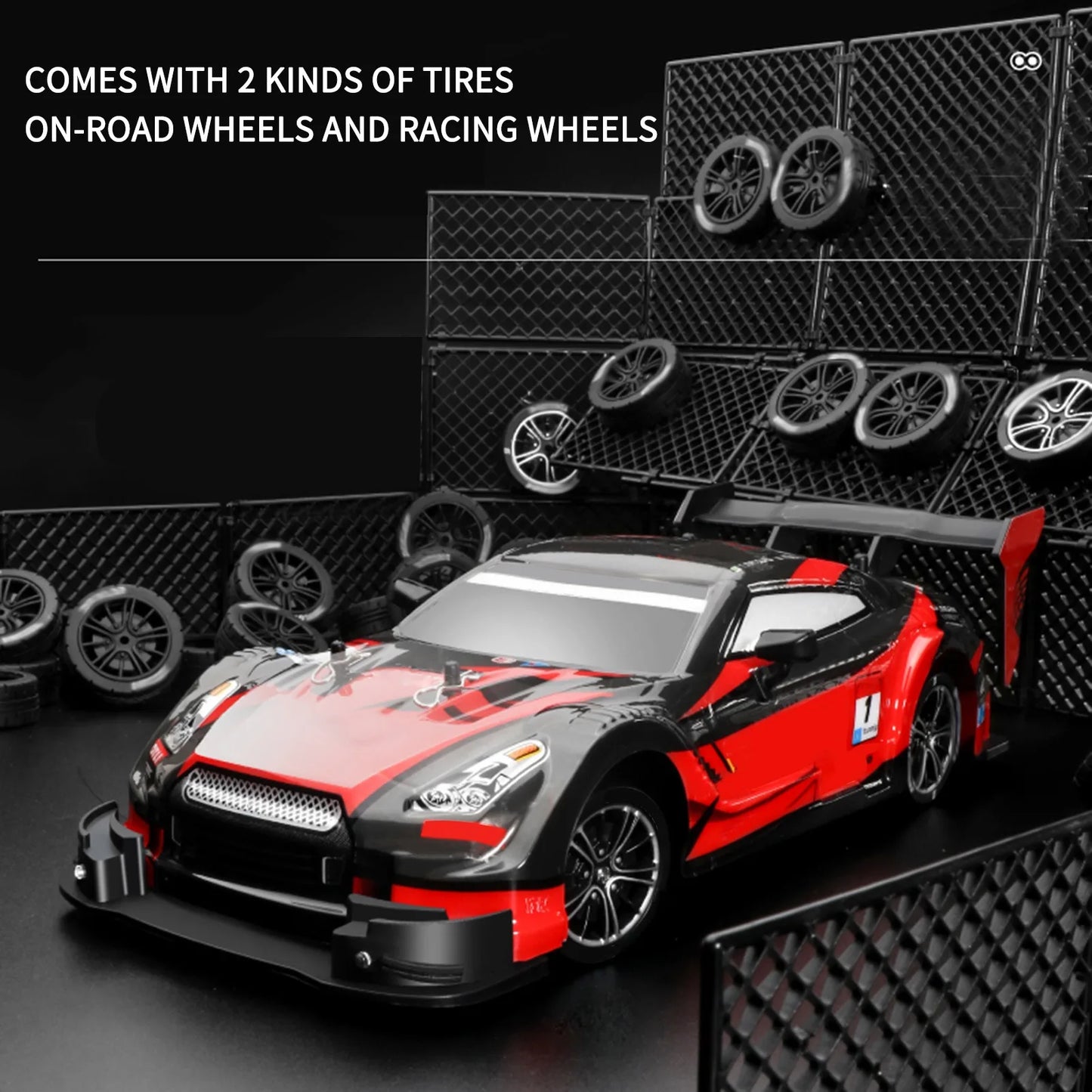 Extreme Drift RC Car: 1/16 Scale, 30km/h High Speed, 2.4GHz 4WD Race Ready (RTR).