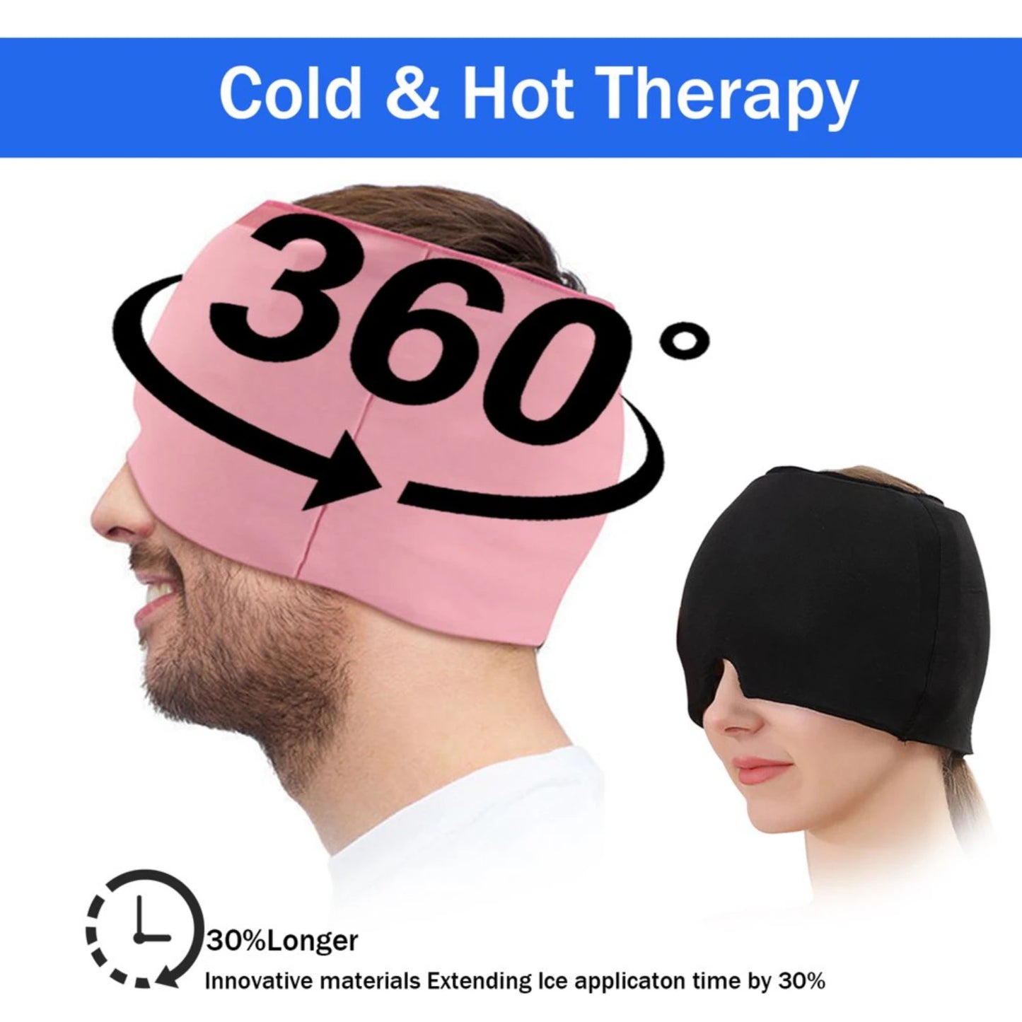 Hat for Migraine Relief,Hot And Cold Therapy For Puffy Eyes