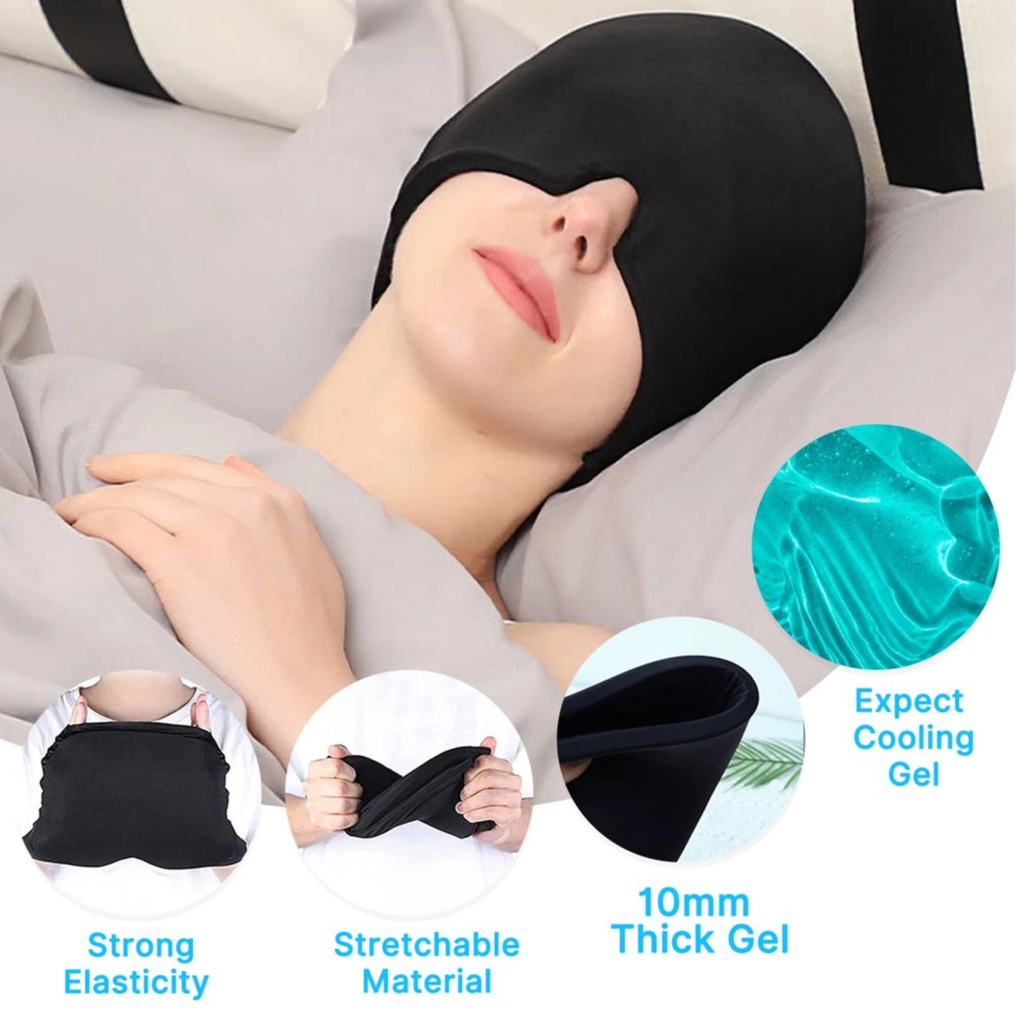 Hat for Migraine Relief,Hot And Cold Therapy For Puffy Eyes