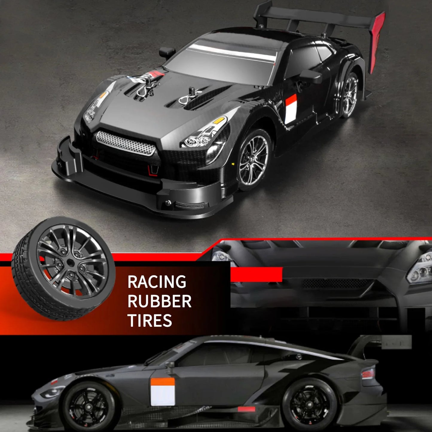 Extreme Drift RC Car: 1/16 Scale, 30km/h High Speed, 2.4GHz 4WD Race Ready (RTR).