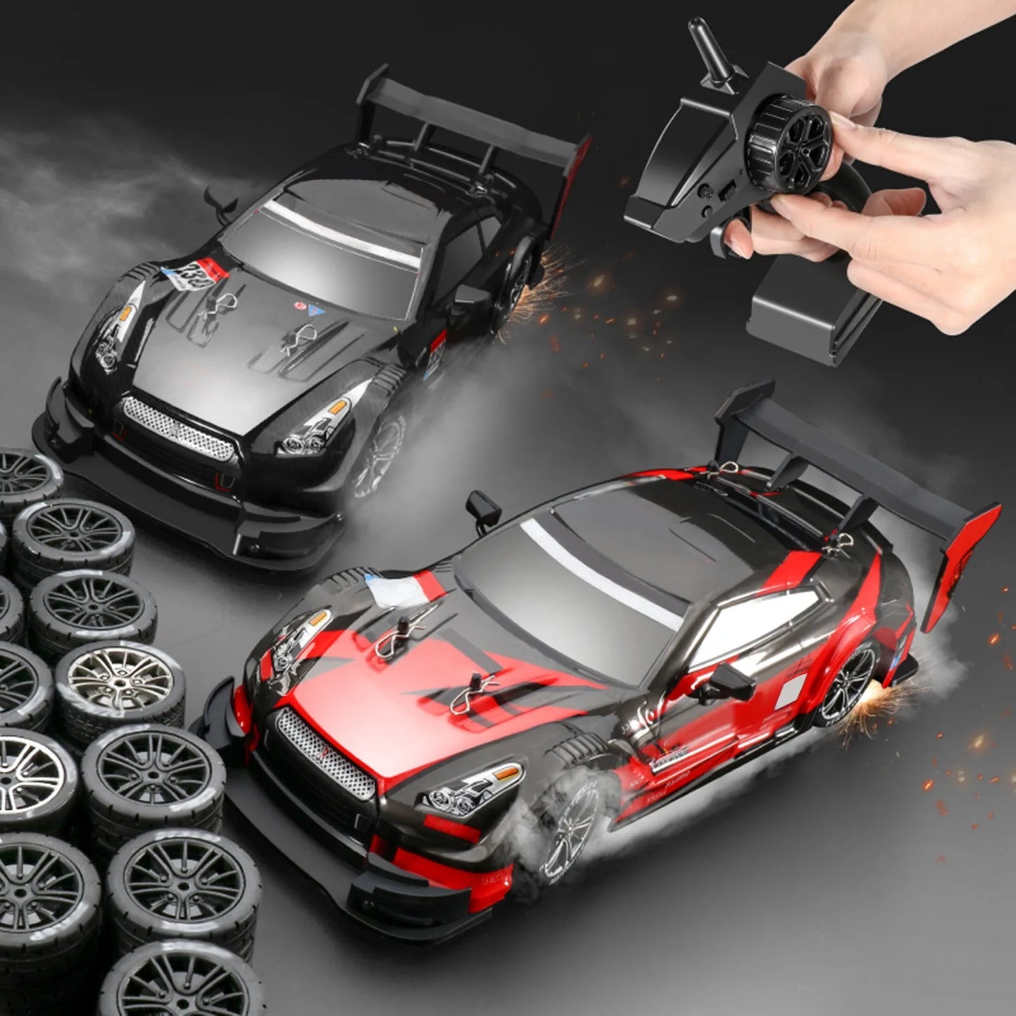 Extreme Drift RC Car: 1/16 Scale, 30km/h High Speed, 2.4GHz 4WD Race Ready (RTR).
