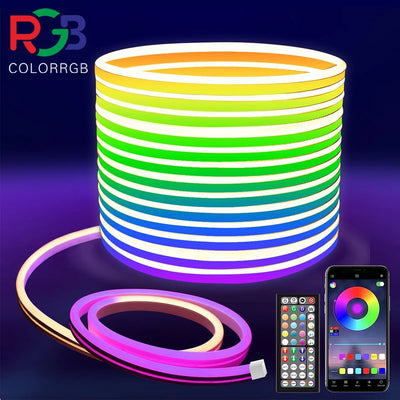 RGB LED Neon Light Strip (Remote & App Control) - Waterproof for Outdoor and Indoor Use