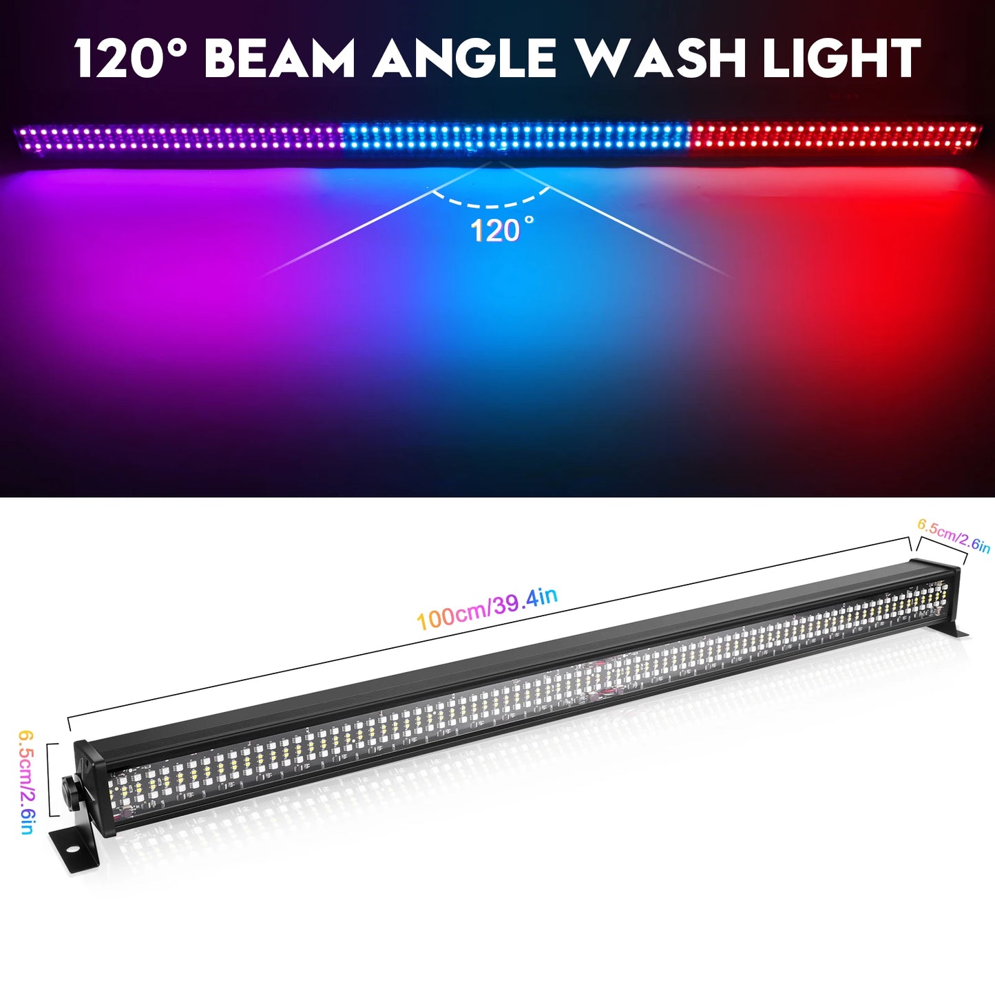 80W RGBW Wall Washer Light Bar: 336LEDs, 7000lm, IP65 Outdoor Stage & Building Floodlight. Export to Sheets