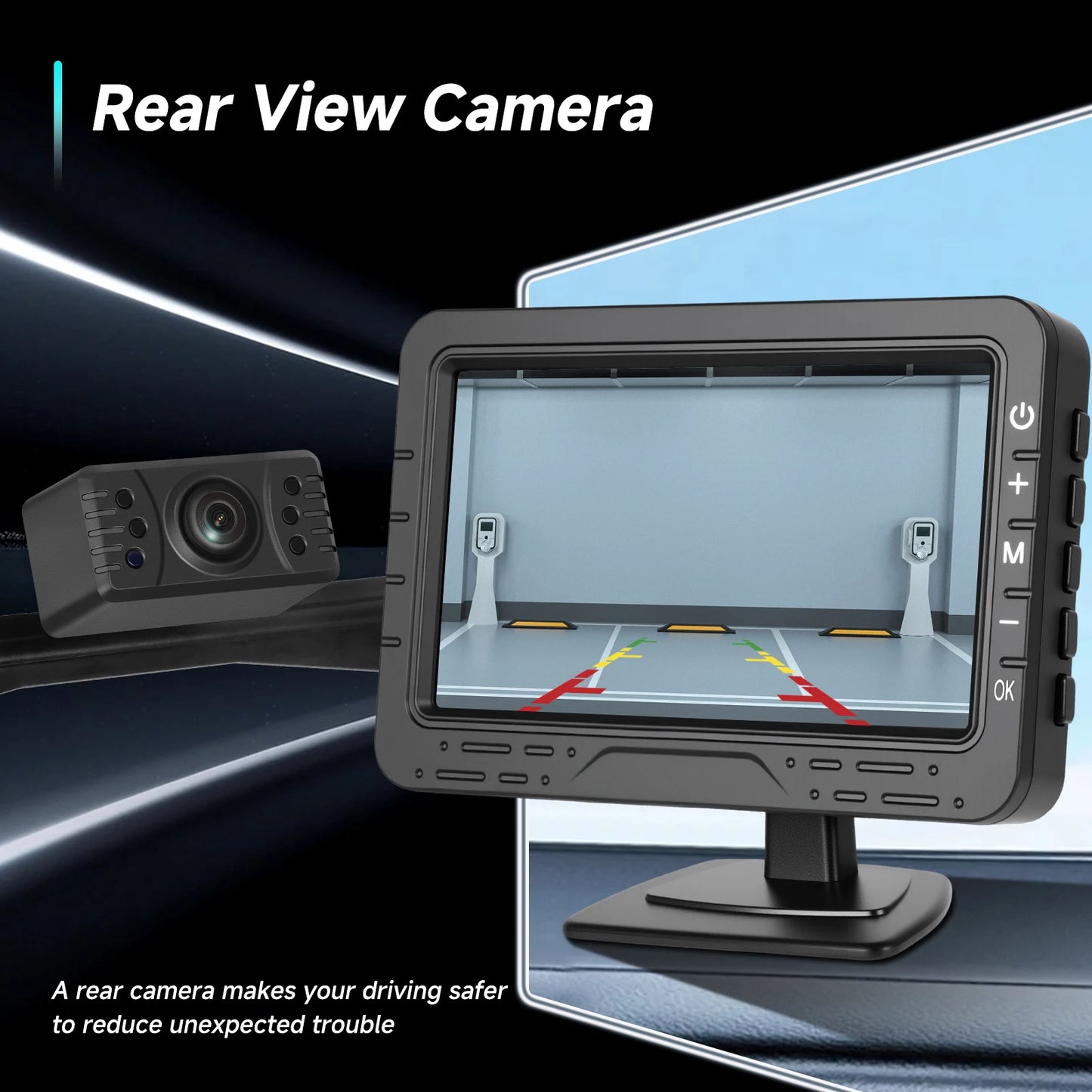 Wireless Backup Camera Kit: Easy-Install 4.3'' Monitor, IP68 Waterproof, HD Night Vision Reversing.