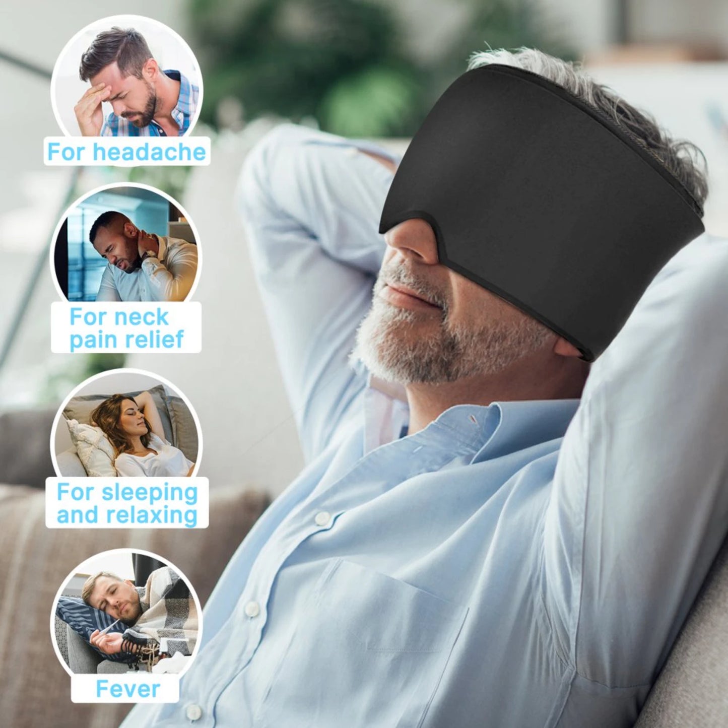 Hat for Migraine Relief,Hot And Cold Therapy For Puffy Eyes