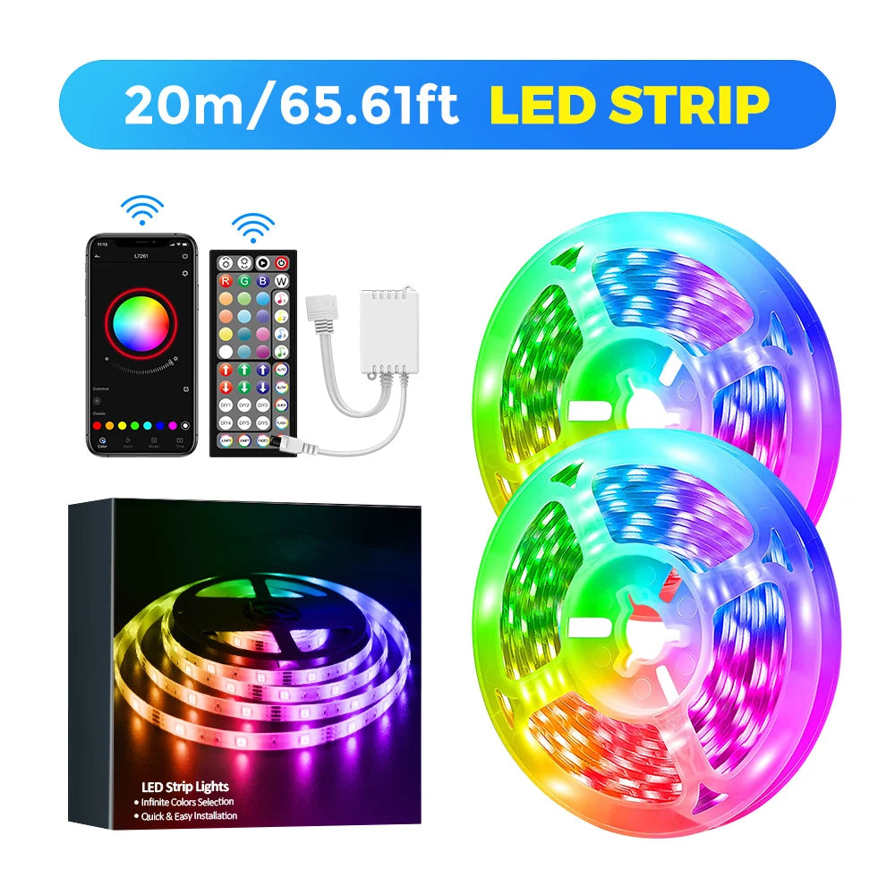 Pro-Grade Smart RGB LED Strip Lights | App & Remote Control Ambiance Lighting