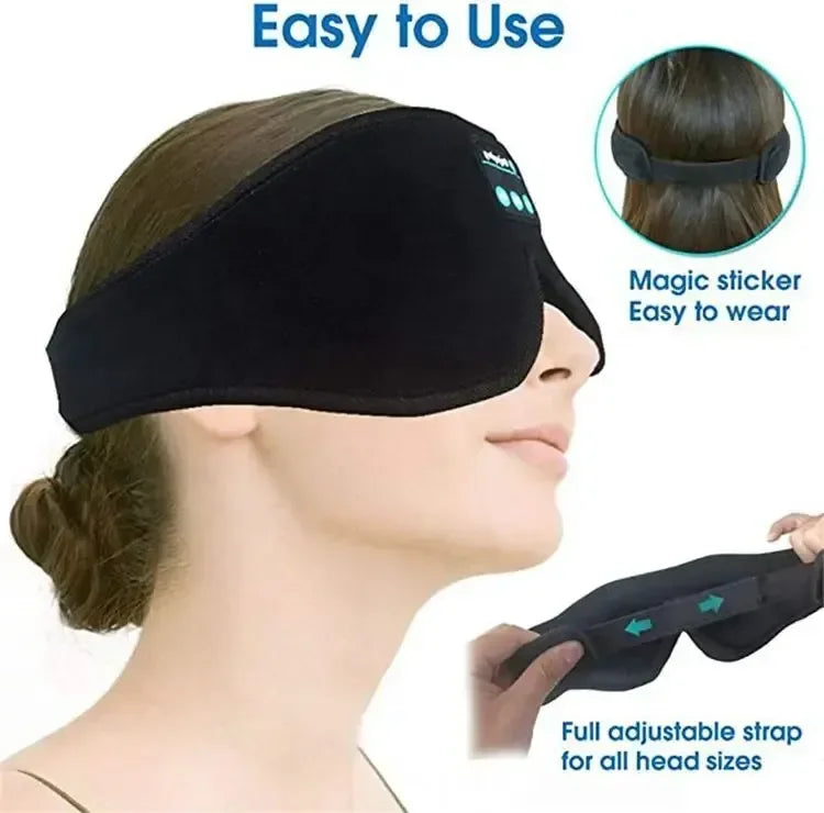 3D Bluetooth Sleep Mask Headphones: Zero Pressure & 100% Blackout.