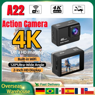 4K Ultra HD Sports Action Camera (Waterproof & WiFi) 30M . Export to Sheets