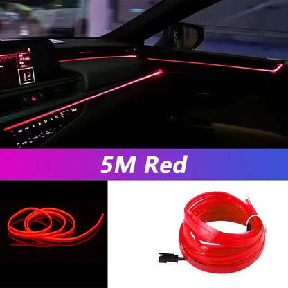 (5 meters/16.4 Ft) USB Ambient Light | Flexible EL Car Interior LED Strip