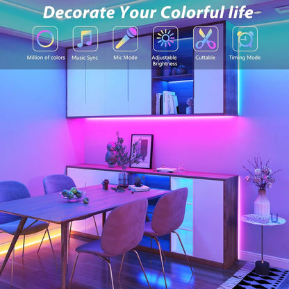 Pro-Grade Smart RGB LED Strip Lights | App & Remote Control Ambiance Lighting