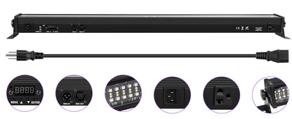 80W RGBW Wall Washer Light Bar: 336LEDs, 7000lm, IP65 Outdoor Stage & Building Floodlight.  Export to Sheets