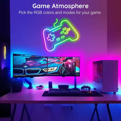RGB LED Neon Light Strip (Remote & App Control) - Waterproof for Outdoor and Indoor Use