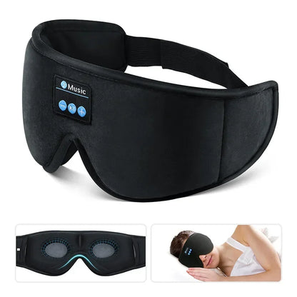 3D Bluetooth Sleep Mask Headphones: Zero Pressure & 100% Blackout.