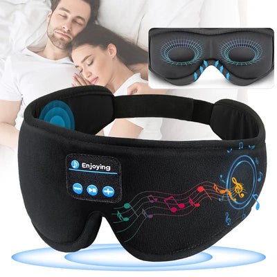 3D Bluetooth Sleep Mask Headphones: Zero Pressure & 100% Blackout.