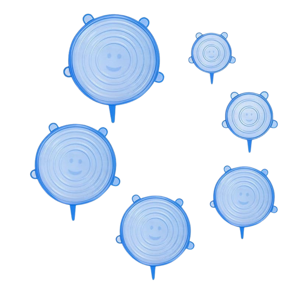 SILICONE STRETCH LIDS (PACK OF 6)
