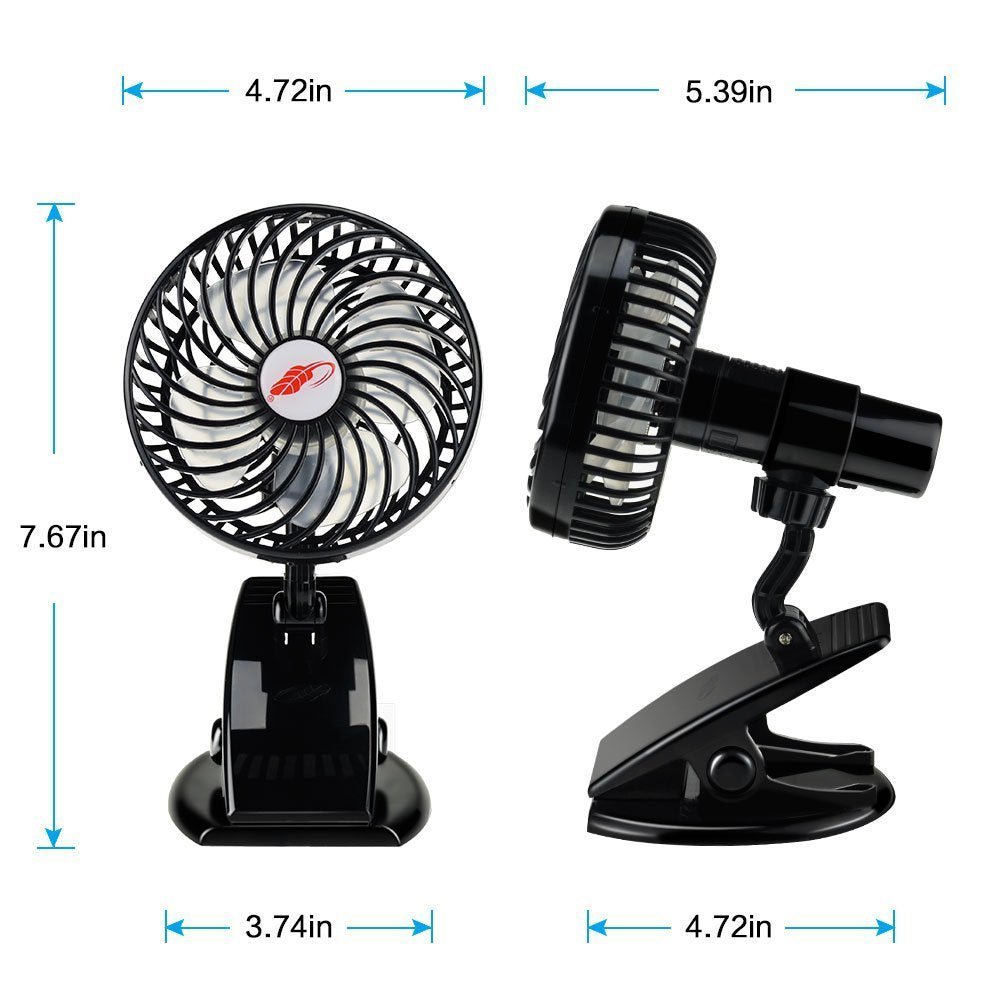 Portable Multi-Function Rechargeable Clip Fan