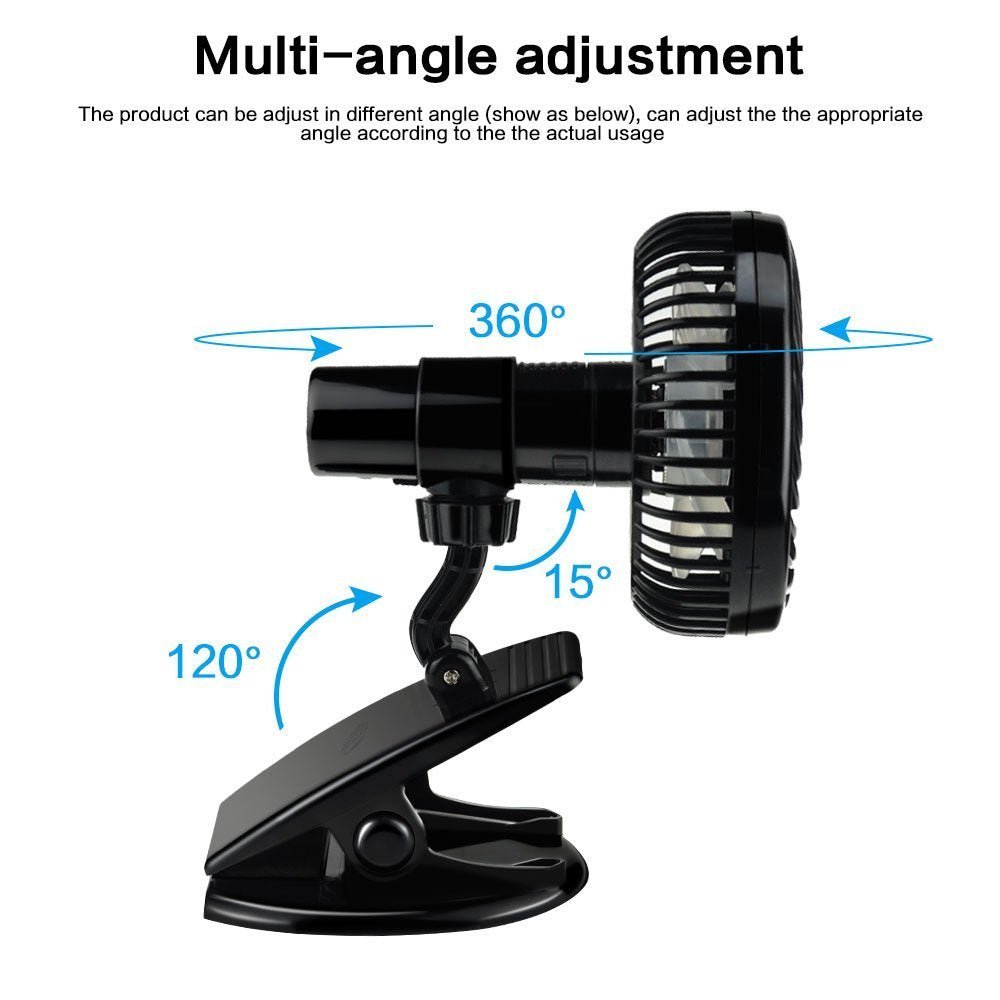 Portable Multi-Function Rechargeable Clip Fan