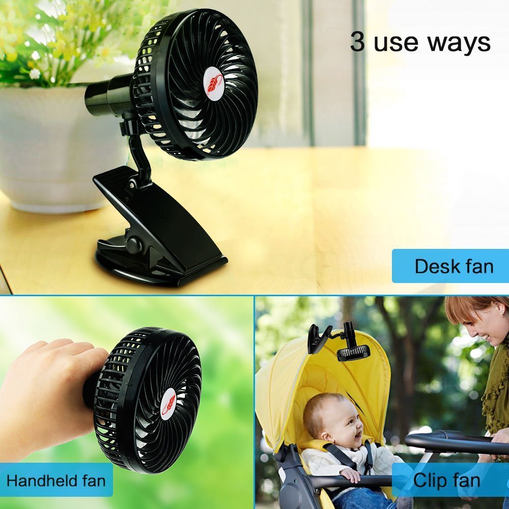 Portable Multi-Function Rechargeable Clip Fan